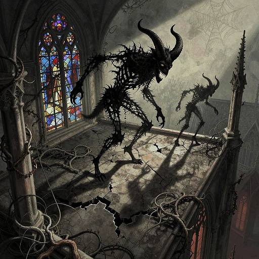 Whimsical Gothic Jackal Illustration