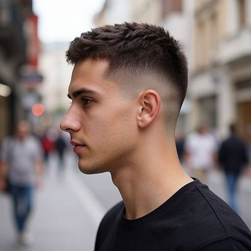 French Crop Fade Urban Portrait