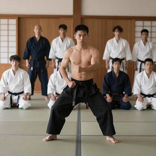 Dynamic Karate Practice in Traditional Dojo