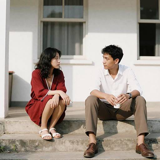 Lifestyle Moment on Concrete Steps