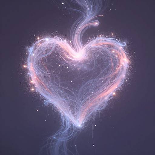 Ethereal Heart Dissolving into Particles