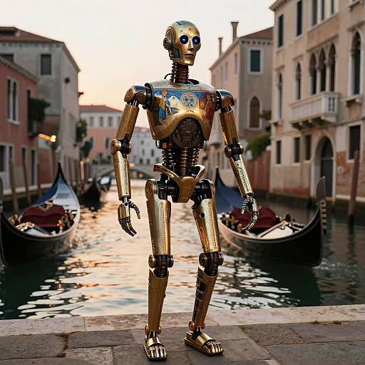 Venetian Renaissance Inspired Droid at Canal
