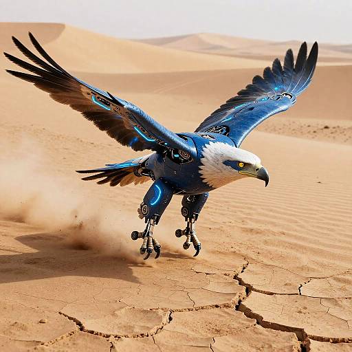 Cybernetic Blue Desert Eagle