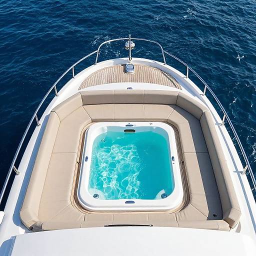 Aerial View of Luxurious Yacht Deck