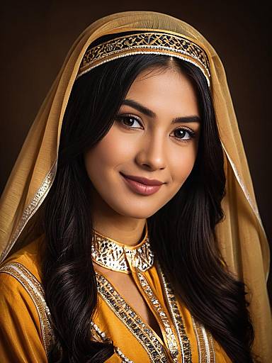 Candid Portrait: Woman in Arabian Dress