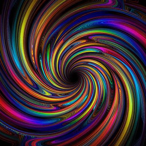Vibrant Psychedelic Spiral Vortex