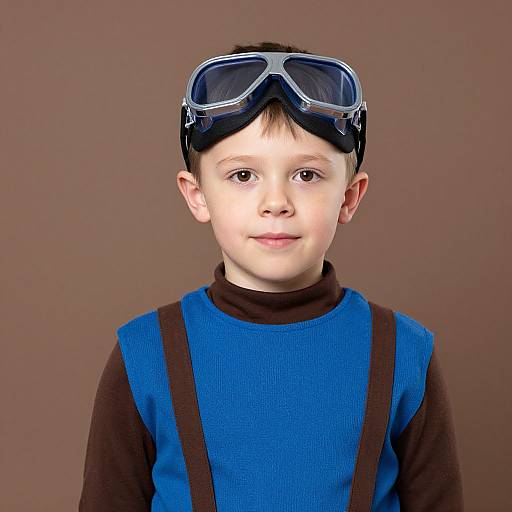 Boy in Big Daddy Costume with Goggles