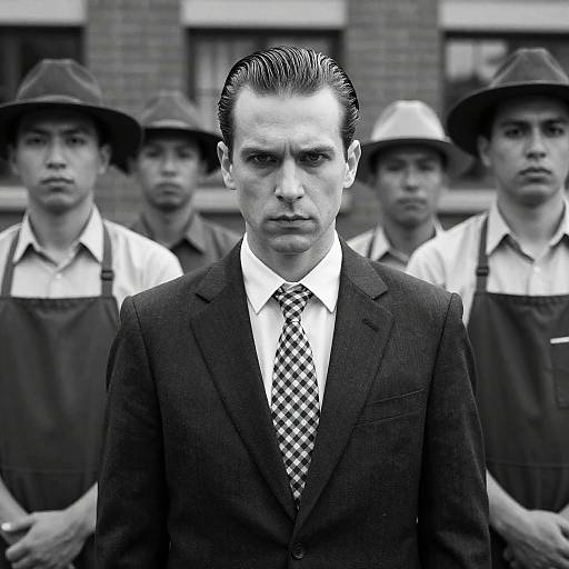 Classic Black and White Group Portrait