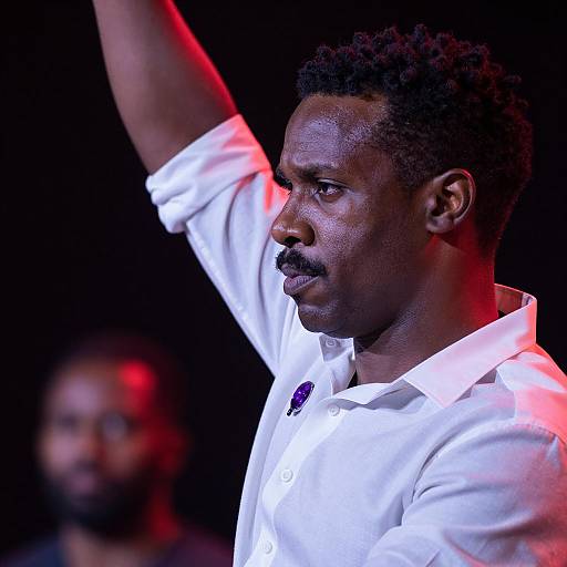 Dynamic Portrait of a Black Man