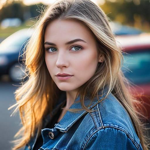 Photorealistic Blonde Girl Portrait