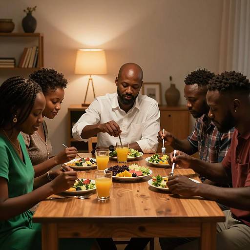 Intimate Gathering of Friends at Table