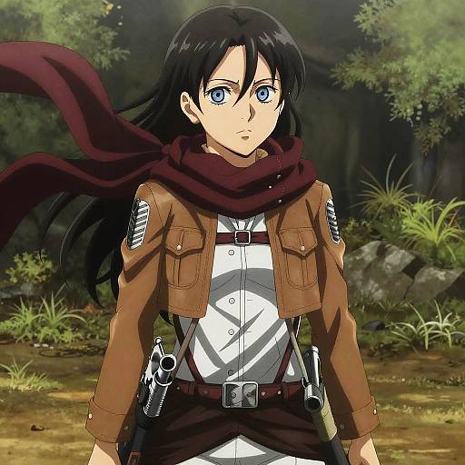 Attack Titan Mikasa with Gun