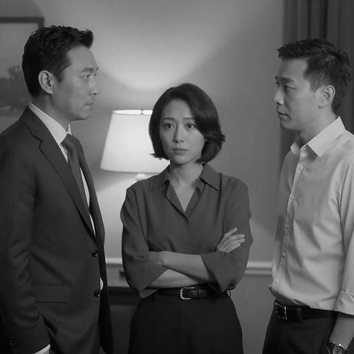 Classic Black-and-White Room Portrait