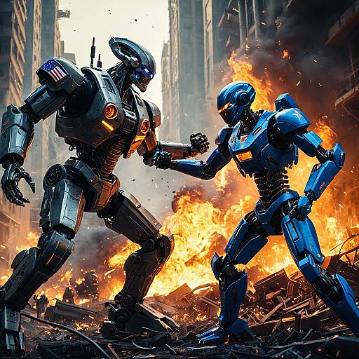 Epic Battle: Robot vs Alien Showdown