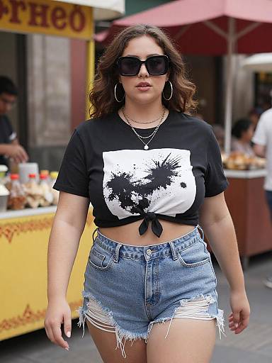 Plus-Size Woman in Vibrant Mexico City