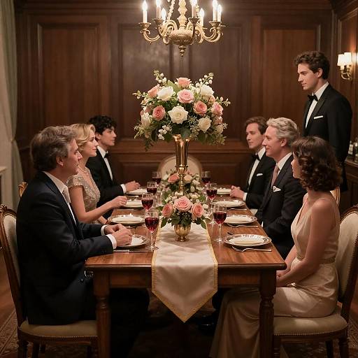 Elegant Formal Dinner Party Scene