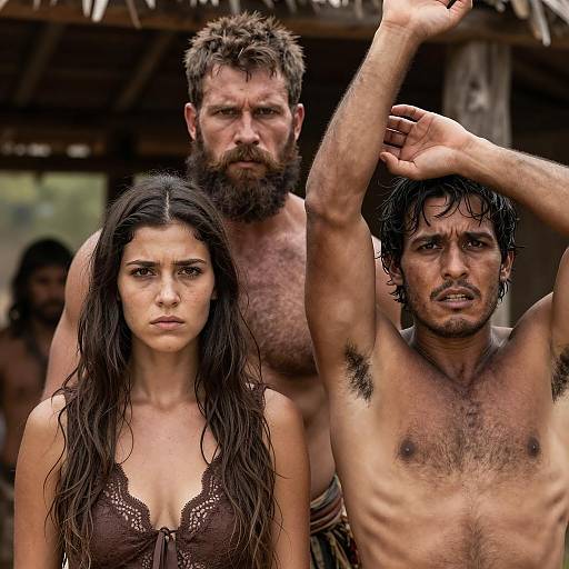 Primitive People Portrait in Nature