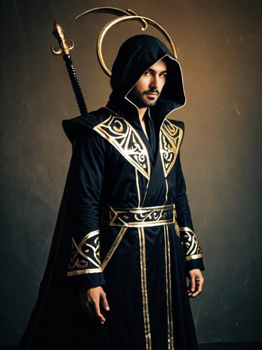 Man in Ashura Skyblazer Cosplay Costume