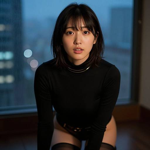 Cinematic Portrait of Seductive Japanese Woman