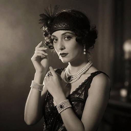 Belle Époque Noir Glamour Portrait