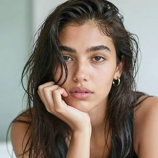 Close-Up of a Young Woman Portrait