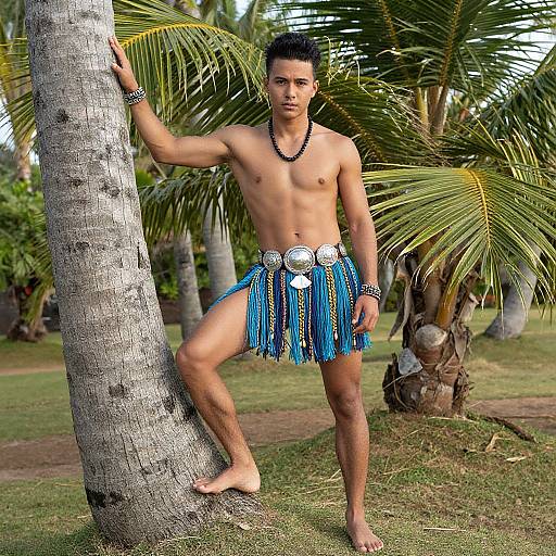 Topless Male in Kauai Costume