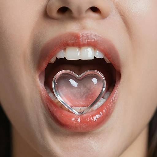 Captivating Close-Up of Glossy Lips