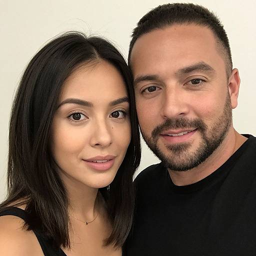 Mixed-Race Couple Love Selfie Art