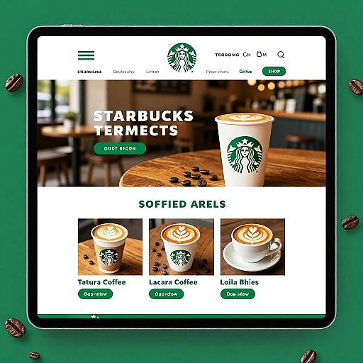 Vibrant Starbucks Homepage Design