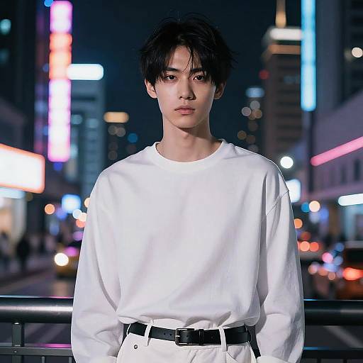 Cyberpunk Minimalist Fashion Portrait