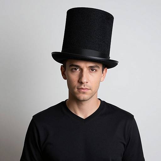 Man in Black Hat and Shirt