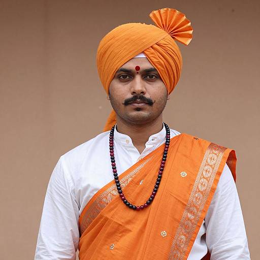 Traditional Indian Man in Vibrant Attire