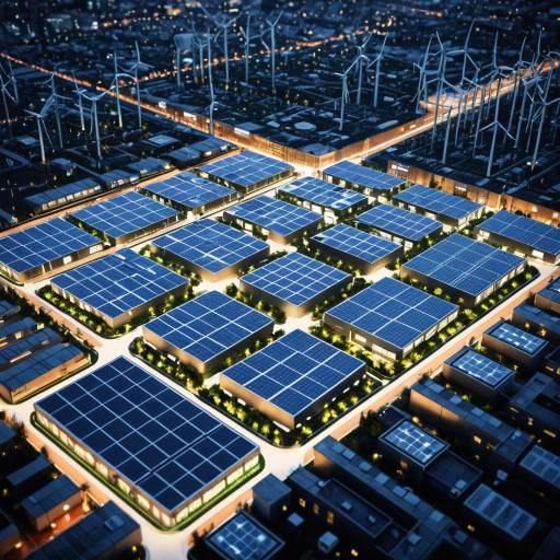 Futuristic Urban Hub with Renewable Energy