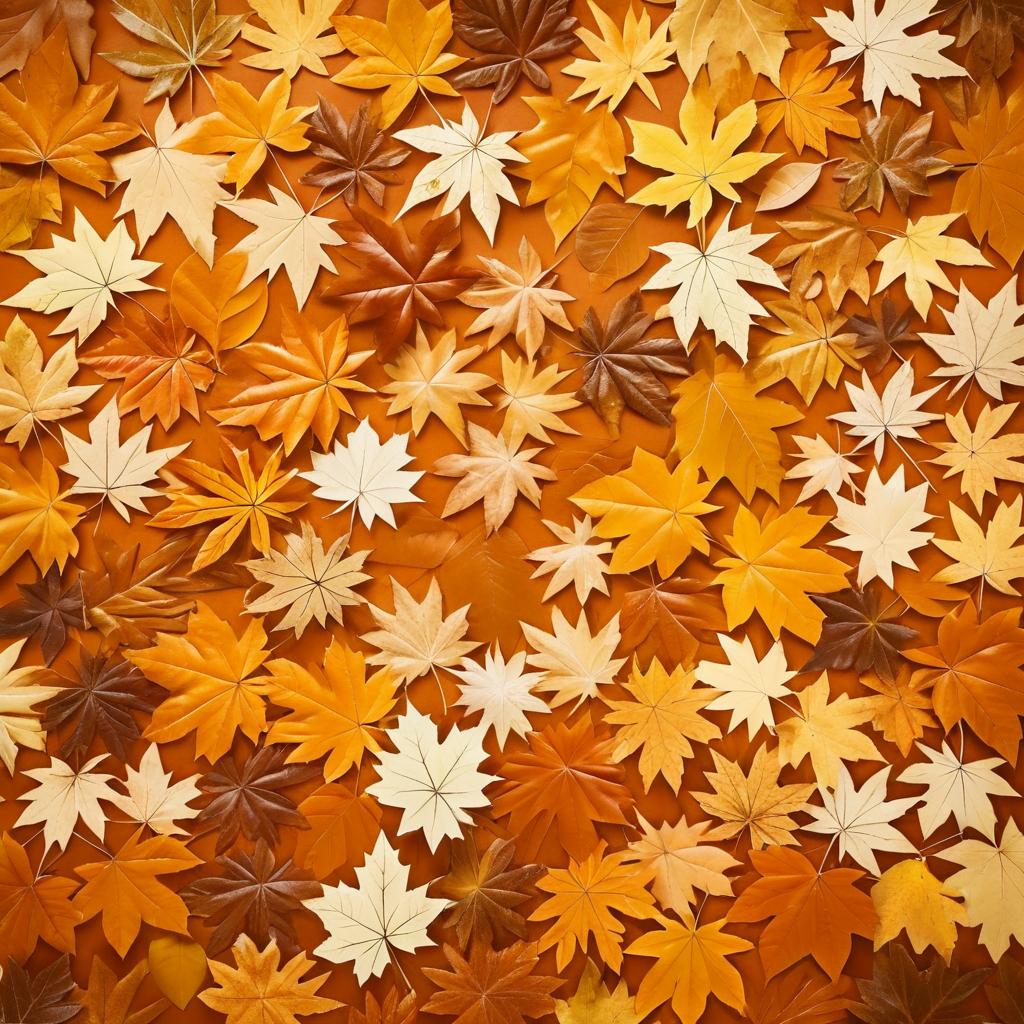 Autumn Leaves from Above in Soft Colors