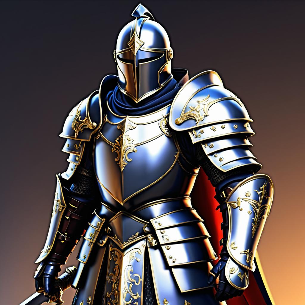 Detailed Portrait of a Legendary Knight