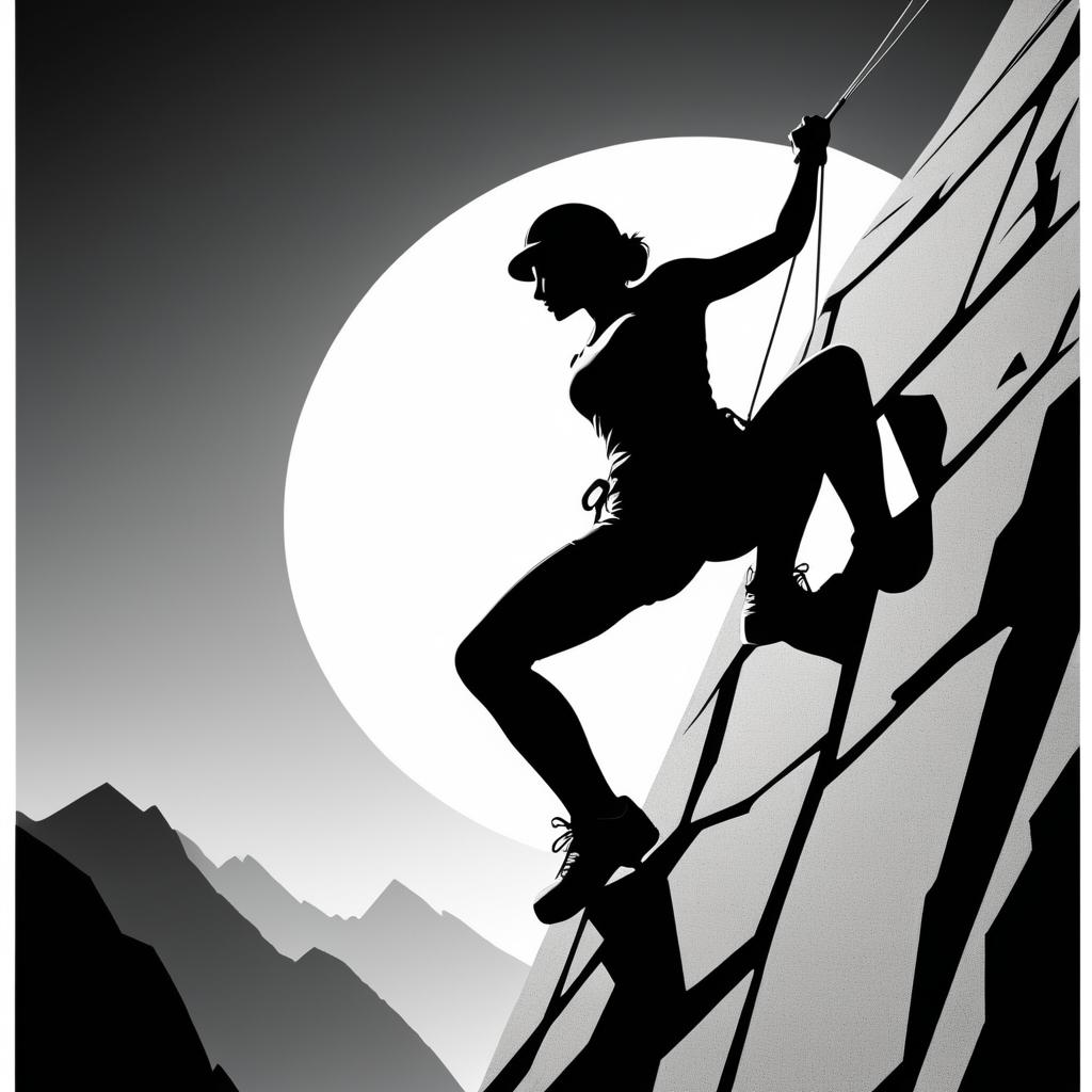 Bold Vintage Climber Poster Design