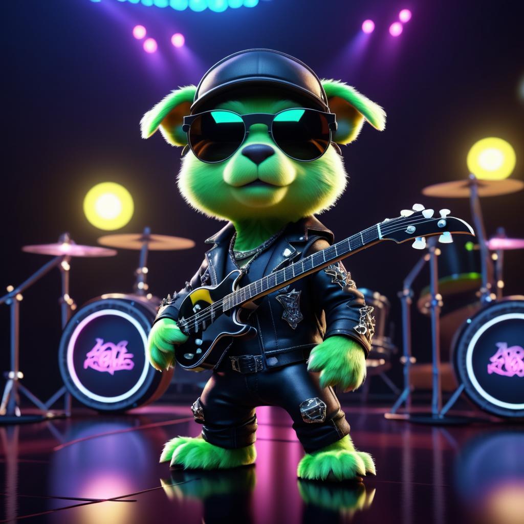 Puppy Rockstar with Turtle Band