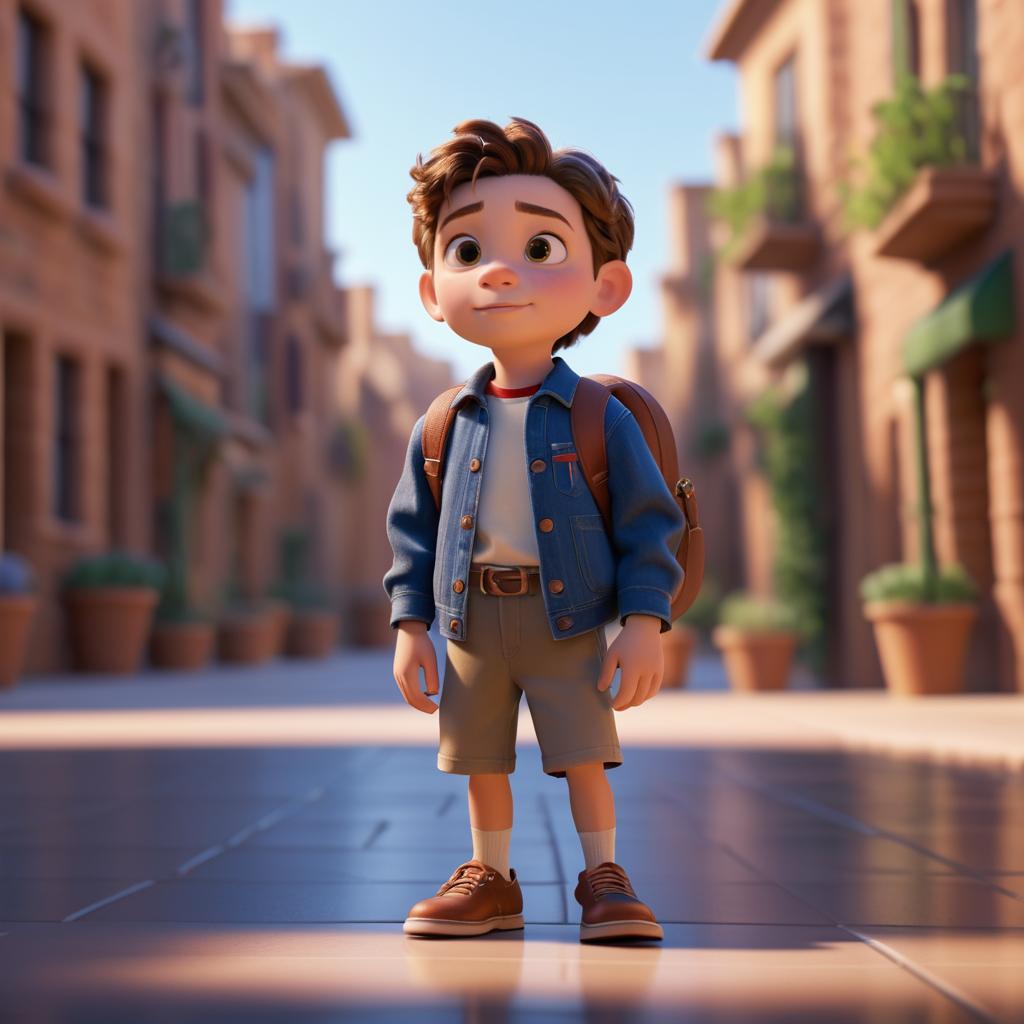 Cinematic Pixar Film Still with Tom Holland