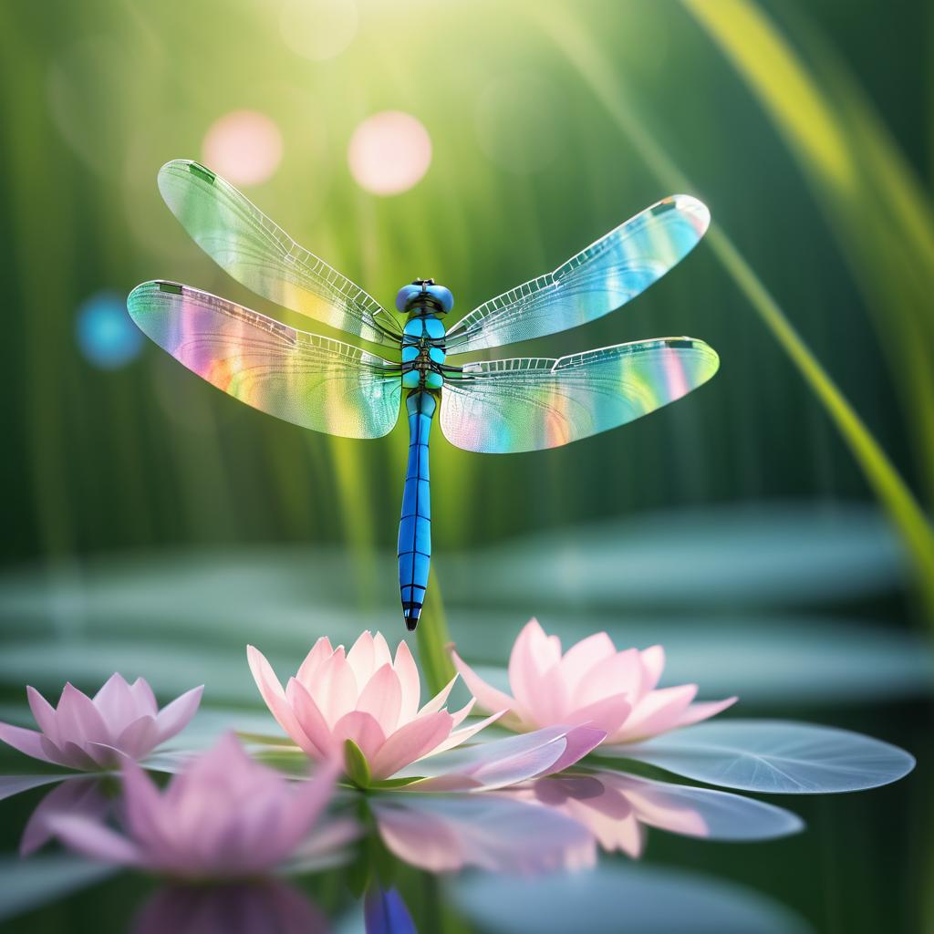 Ethereal Dragonfly Petal Composition