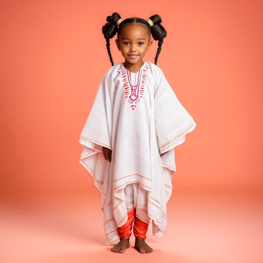 Curious Ethiopian Child in Traditional Attire