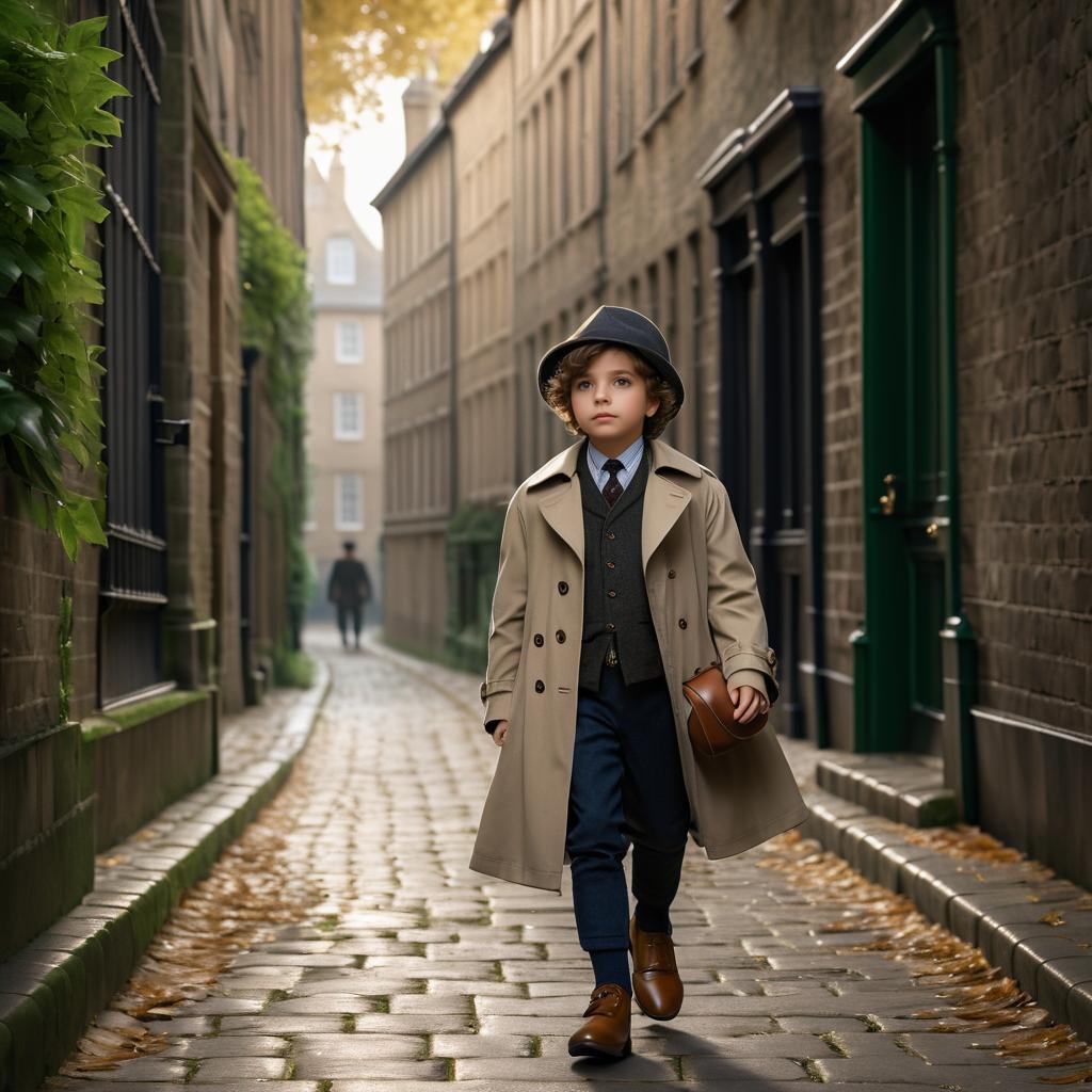 Young Detective in Victorian Alleyway