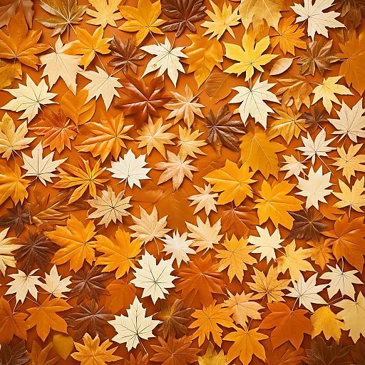 Autumn Leaves from Above in Soft Colors Autumn Leaves from Above in Soft Colors