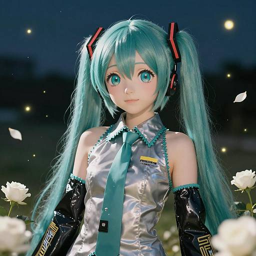 Goth Kawaii Hatsune Miku Portrait