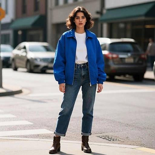 Bold Woman on City Street