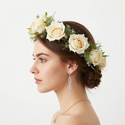 Elegant Woman with Floral Crown