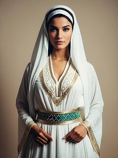 Waist-Up Arabian Dress Editorial Portrait