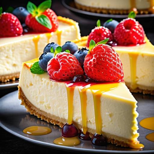 Stunning HDR Macro of Creamy Cheesecake