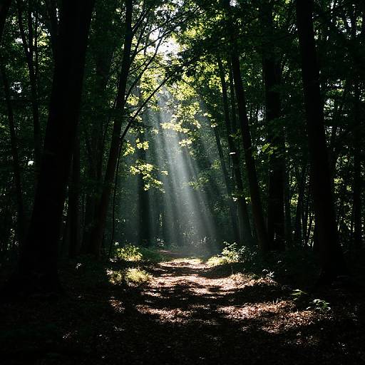 Sunlight Through Forest Canopy