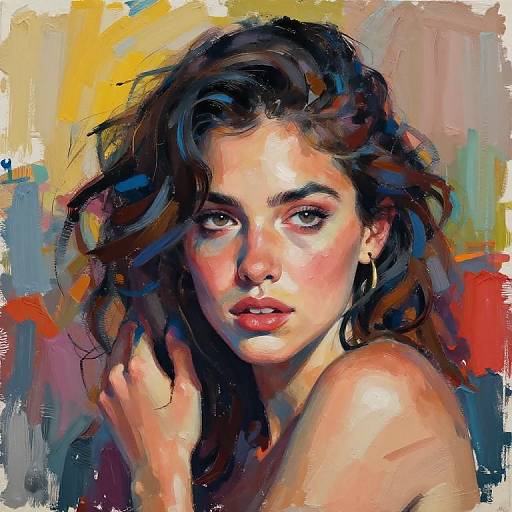 Selena Lesbian Portrait with Vibrant Emotion