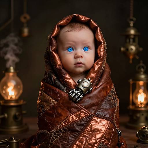 Steampunk Baby with Mechanical Arm